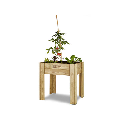 Mesa De Cultivo Elevada Madera Tratada Exterior Hortalia Gardenbrico M80 80x60x80 Cm_3