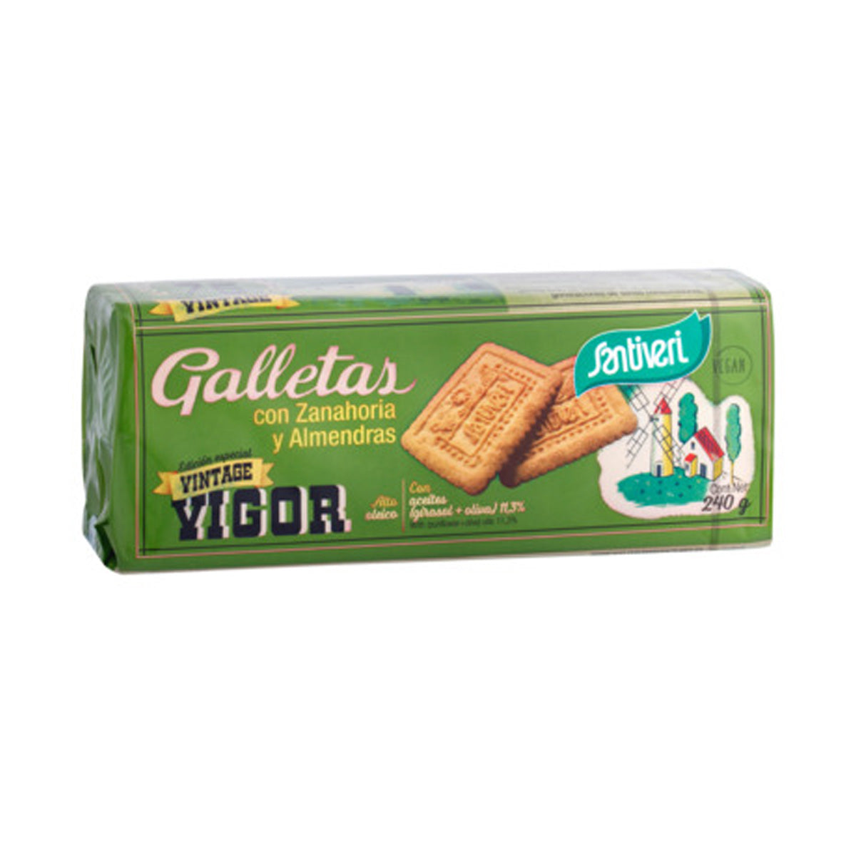 Galletas almendra y zanahoria Santiveri 240 g