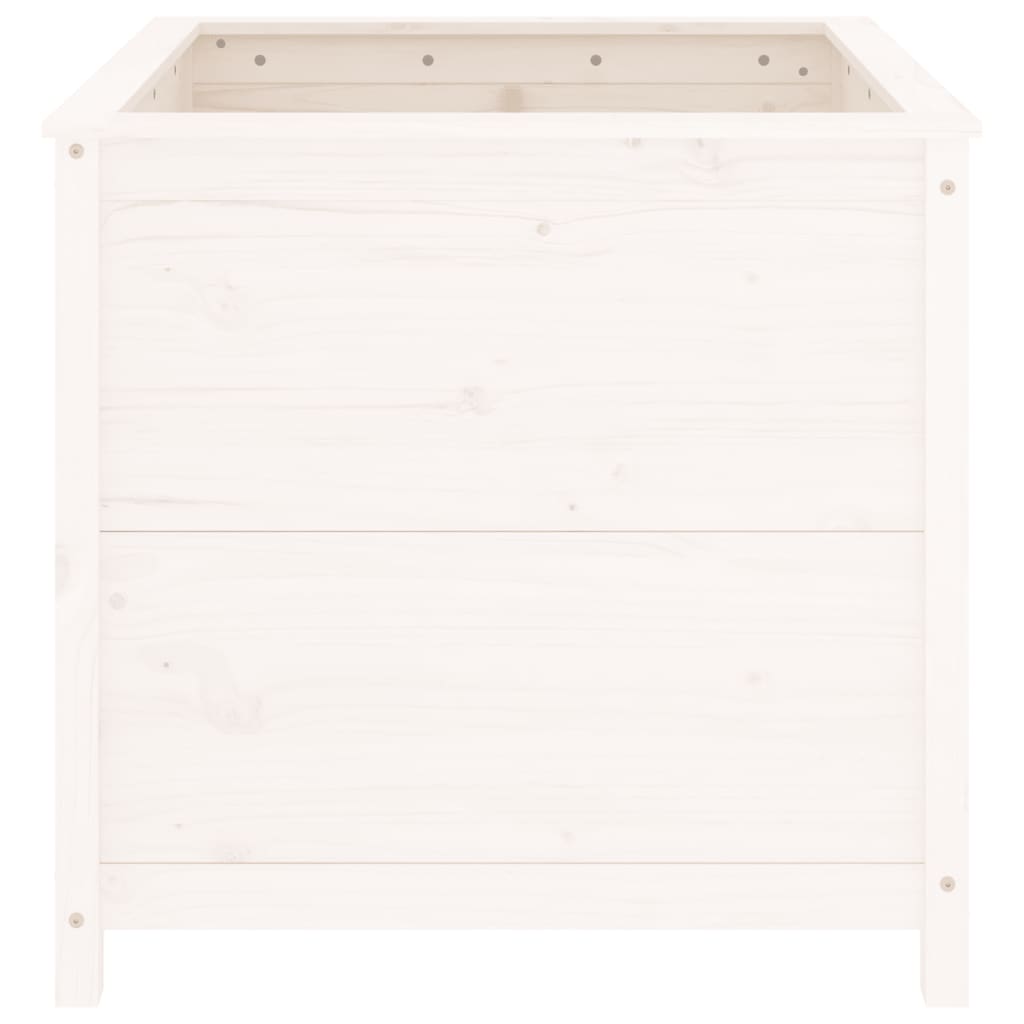 Jardinera Madera Maciza De Pino Blanco 82,5x82,5x78 Cm_3