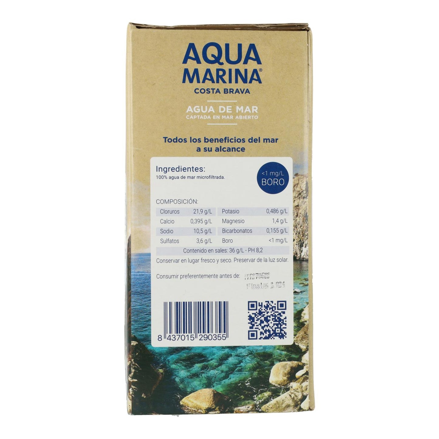 Agua De Mar Hipertónica B&B Aquamarina 3 L