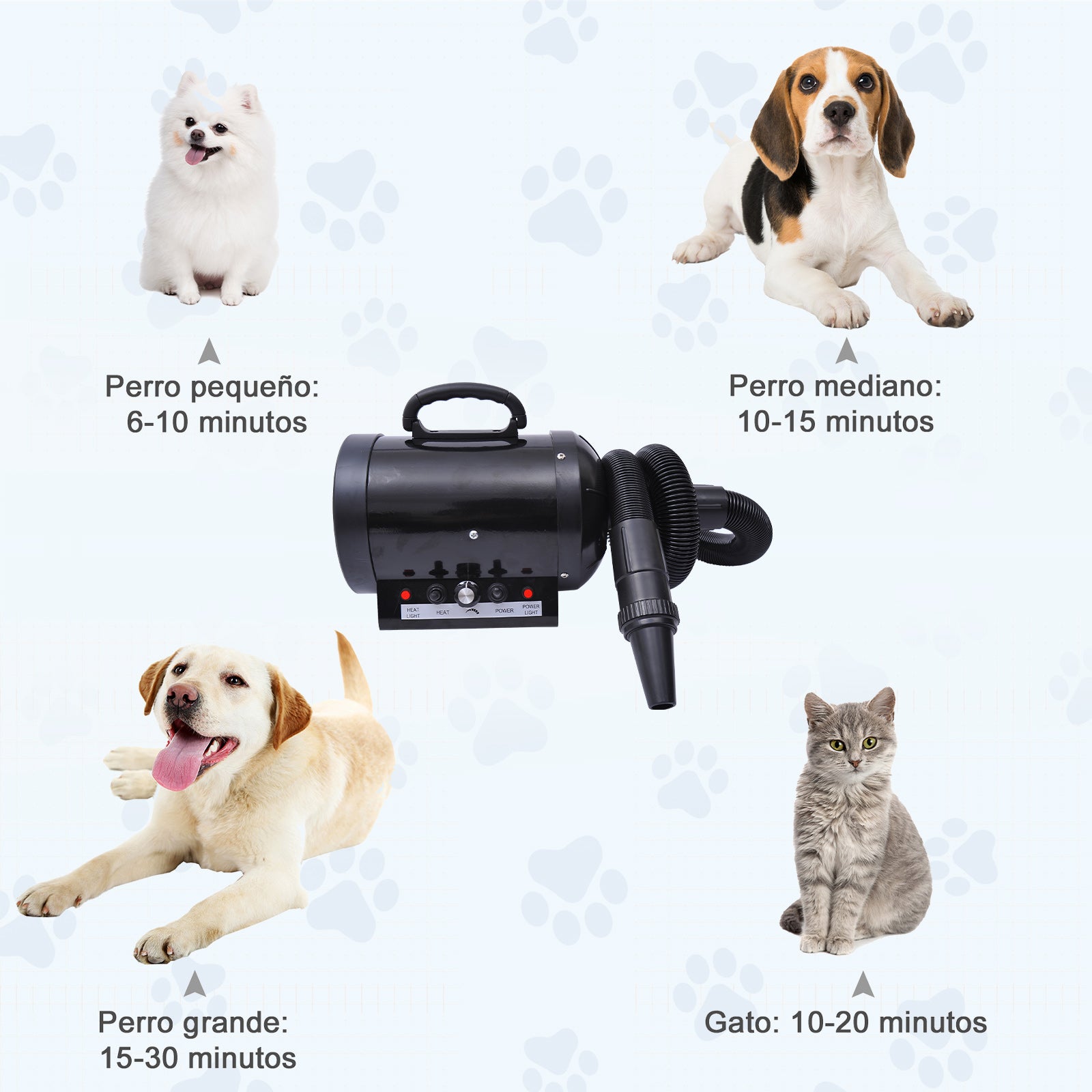 Pawhut Conjunto Para Mascotas 40x16x20 Cm 107x60x170 Cm Negro Y Azul_5