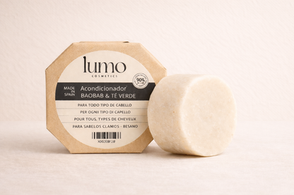 Acondicionador Sólido Baobab &amp; Té Verde 80 G – Natural, Vegano, Sin Sulfatos, Zero Waste – Lumocosmetics_0