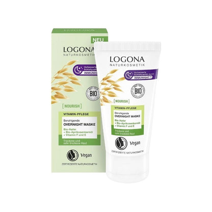 Mascarilla vitamínica calmante nocturna avena bio &amp; vitamina f-e Logona 50 ml