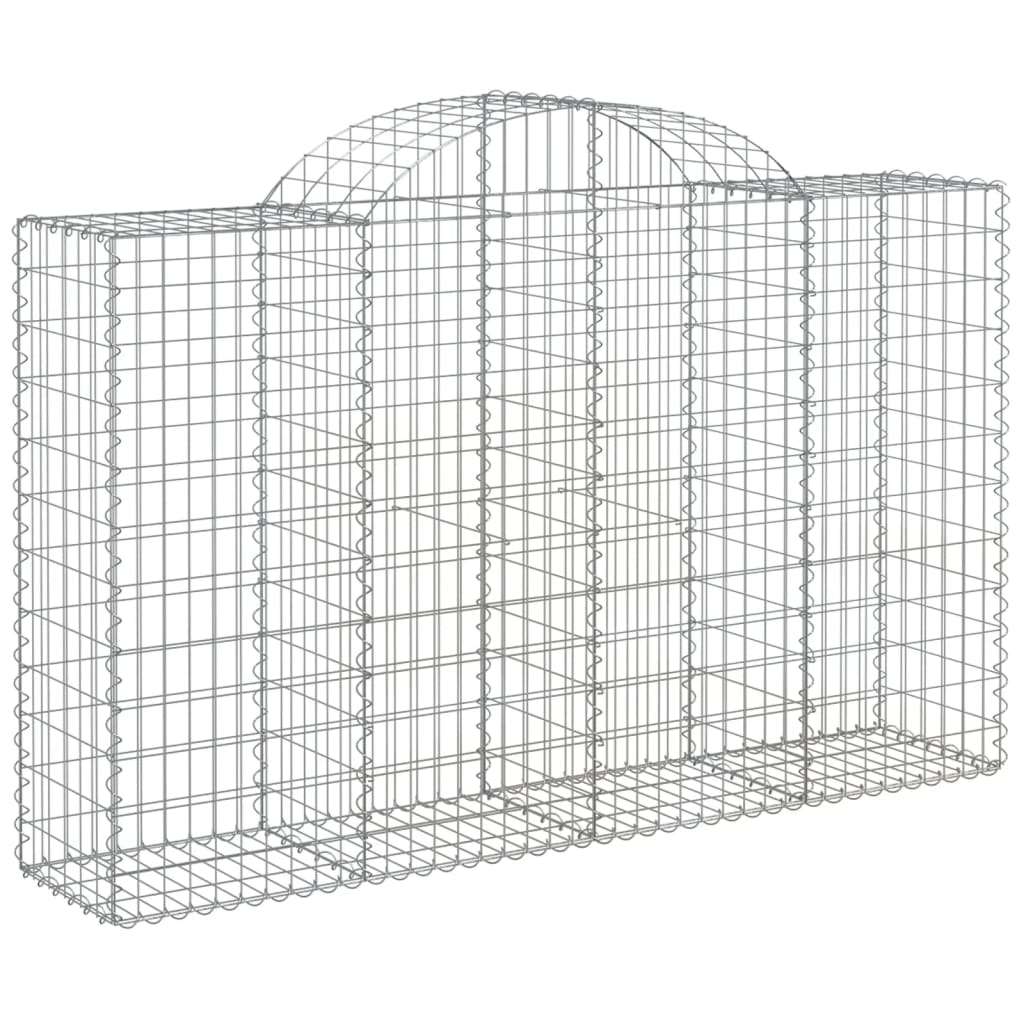 Cestas De Gaviones 4 Uds Forma De Arco Hierro 200x50x120/140 Cm_2