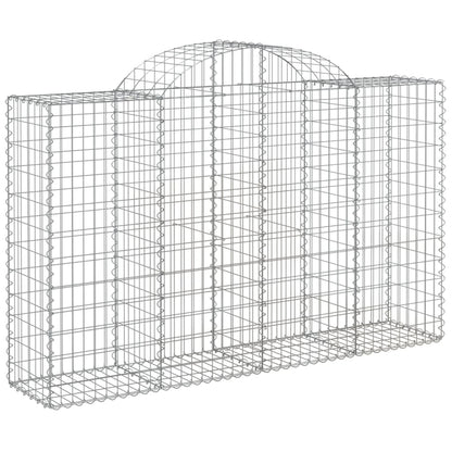 Cestas De Gaviones 2 Uds Forma De Arco Hierro 200x50x120/140 Cm_2