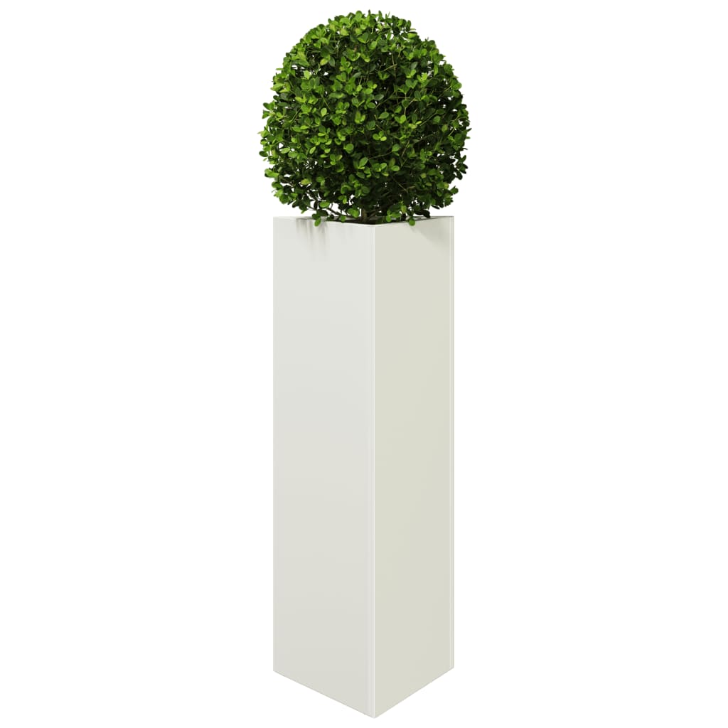 Jardinera Triangular Acero Blanco 30x26x75 Cm_2
