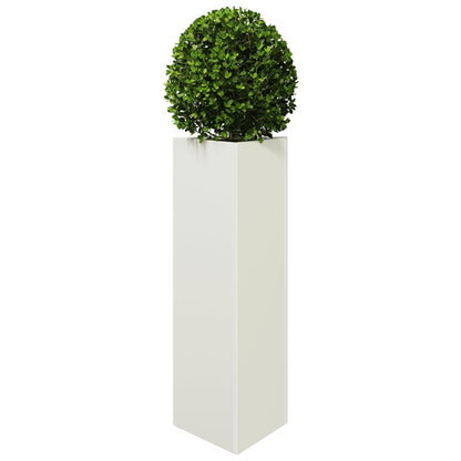 Jardinera Triangular Acero Blanco 30x26x75 Cm_2