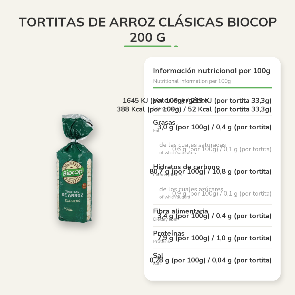 Información nutricional