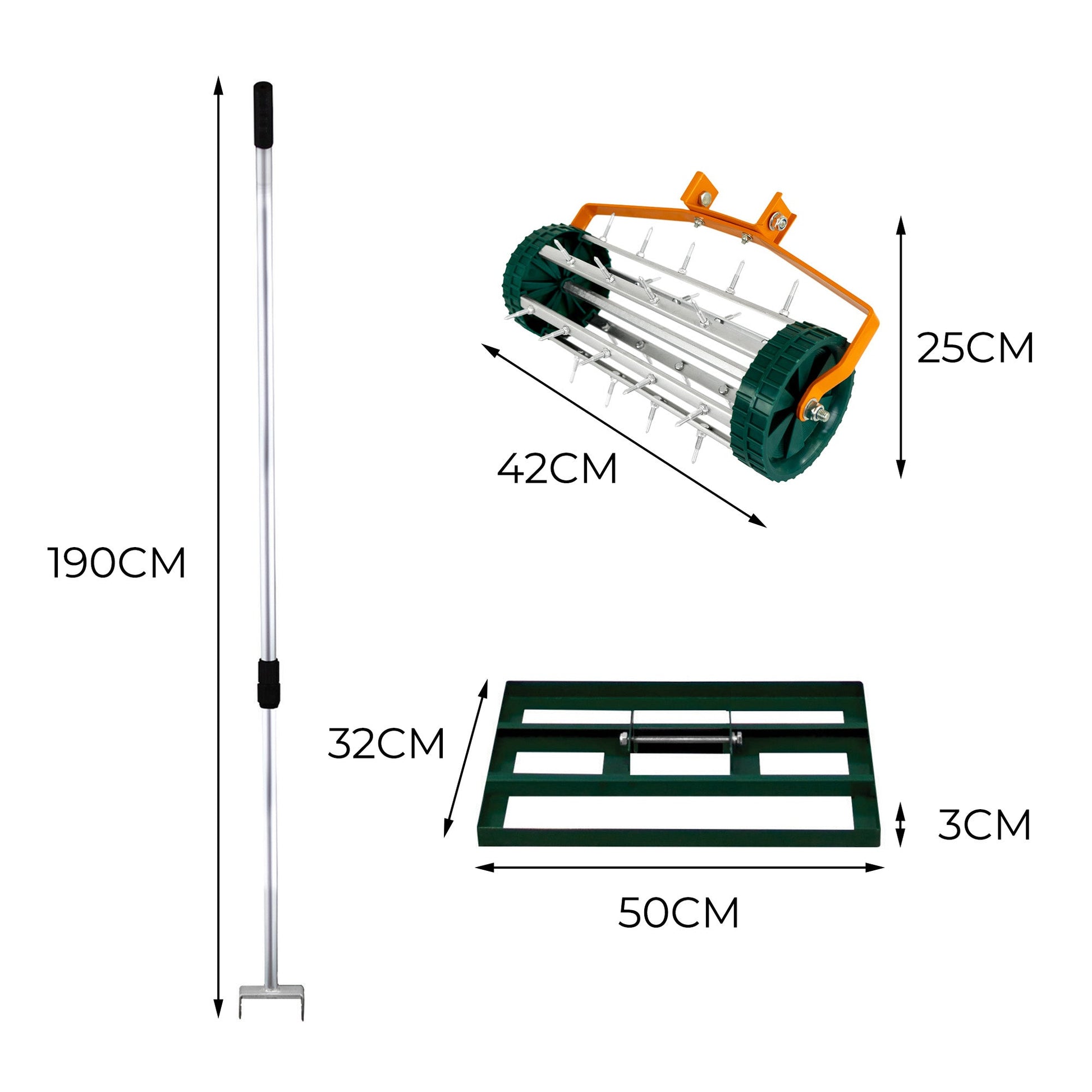 Nivelador De 50 Cm Y Aireador De Césped – Verde_4