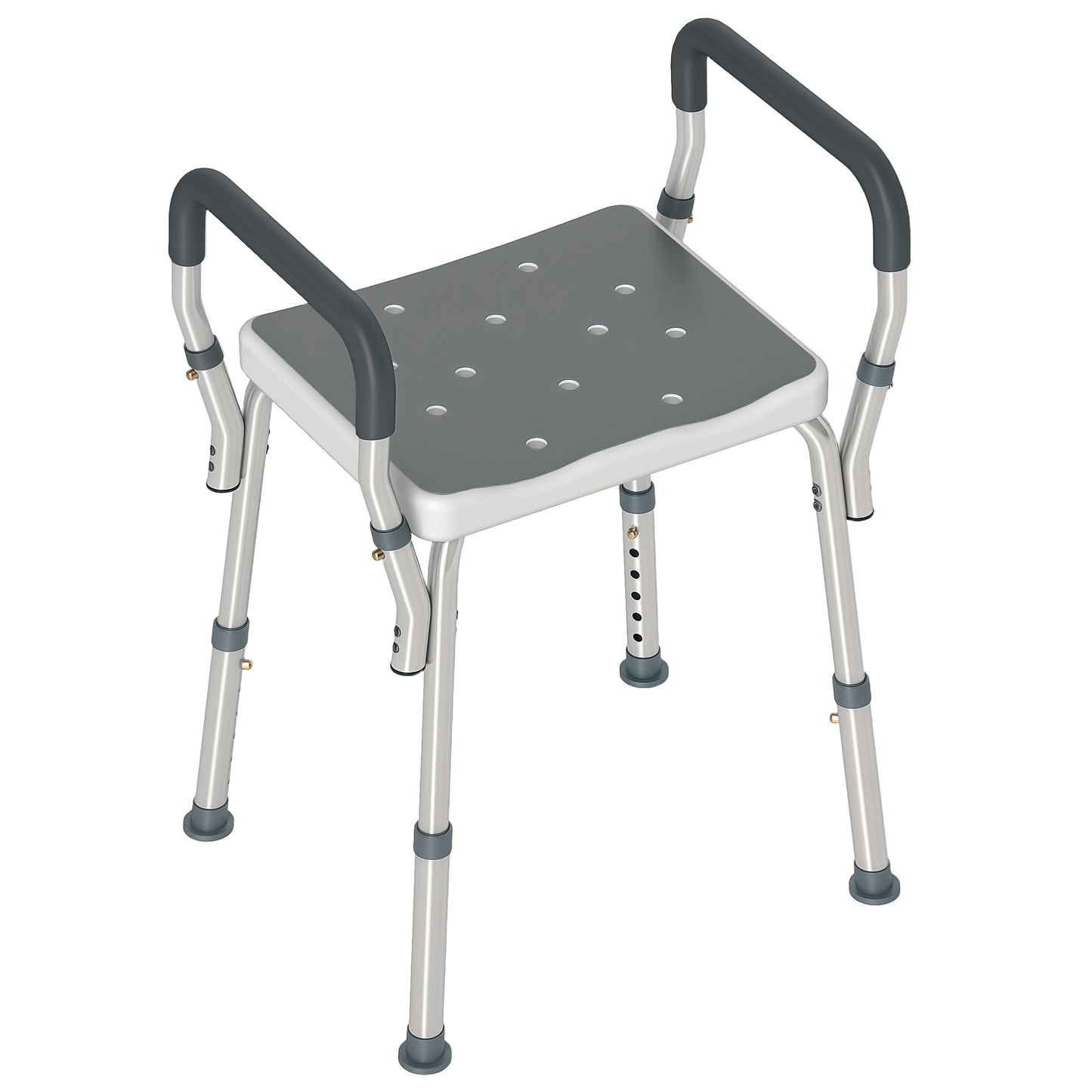 Homcom Taburete De Ducha Con Altura Regulable Antideslizante Carga 150 Kg_0