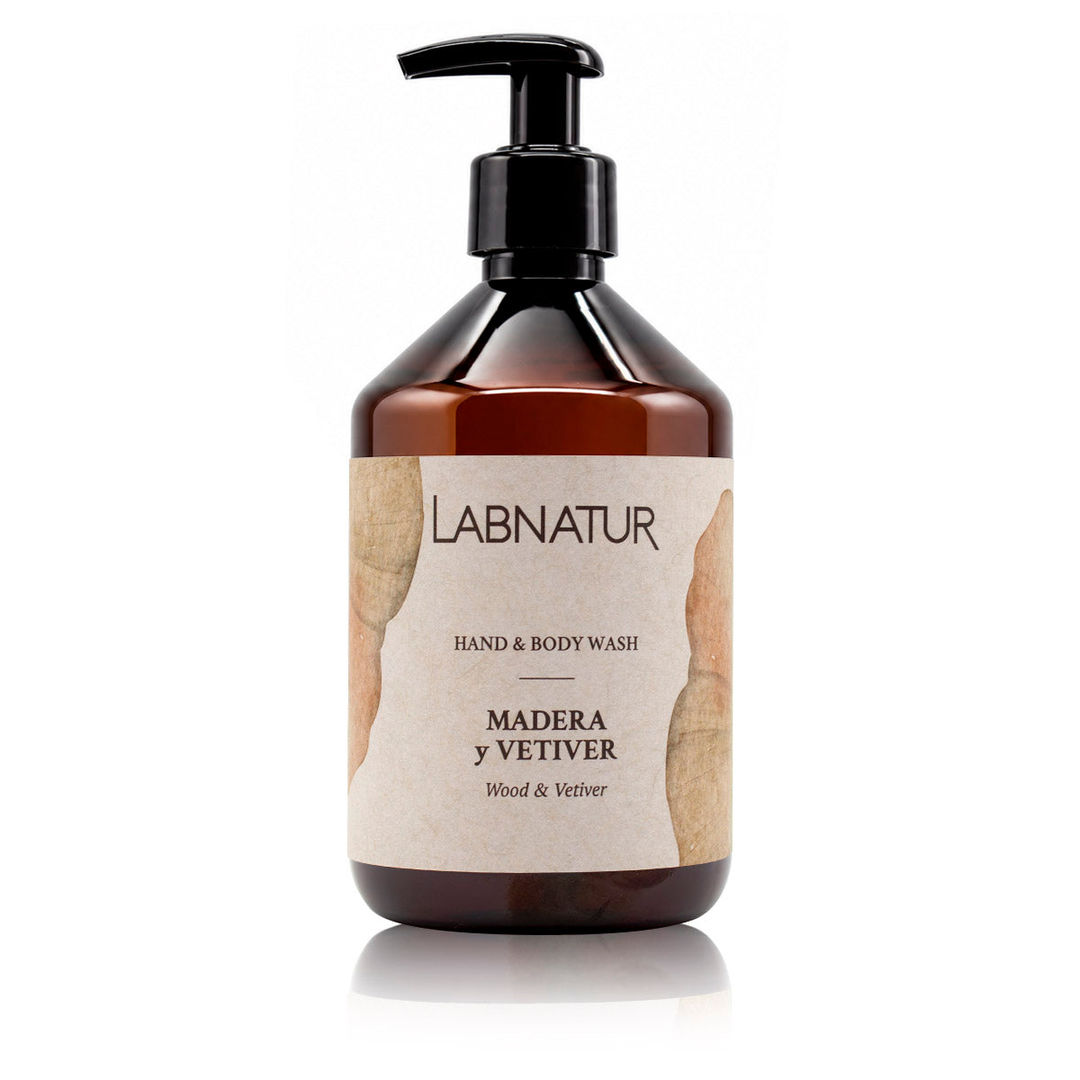 Jabón Manos y Cuerpo Madera y Vetiver Labnatur 500 ml | Aroma Amaderado y Herbal | Limpieza Suave | Vegano_0
