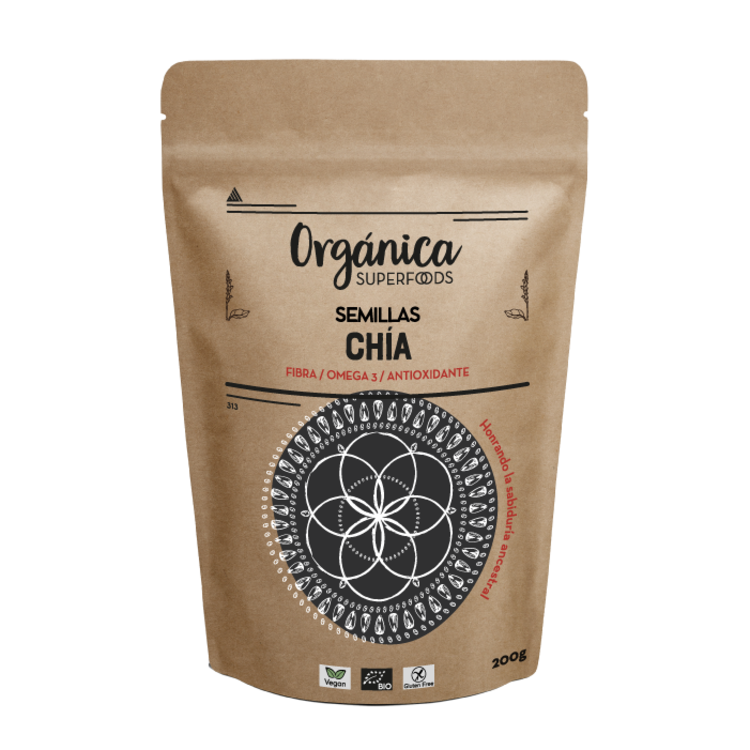 Semillas De Chía Bio 200g - Orgánica Superfoods_0