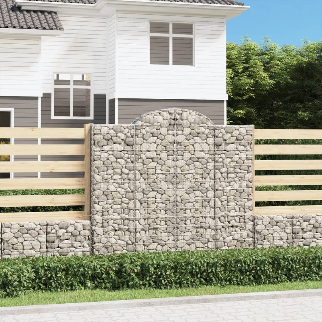Cestas De Gaviones 5 Uds Forma De Arco Hierro 200x50x180/200 Cm_1