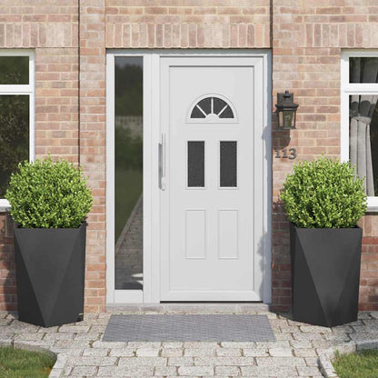 Jardinera 2 Pcs Negro 50 X 50 X 75 Cm Acero_1