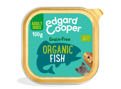 Tarrina de comida para perros con pescado orgánico sin cereales | Edgard &amp; Cooper 100 g