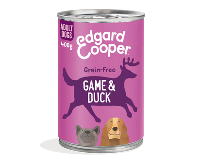 Lata de comida para perros con carne de caza y pato sin cereales | Edgard &amp; Cooper 400 g