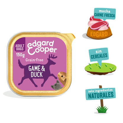 Tarrina de comida para perros con venado y pato sin cereales | Edgard &amp; Cooper 150 g