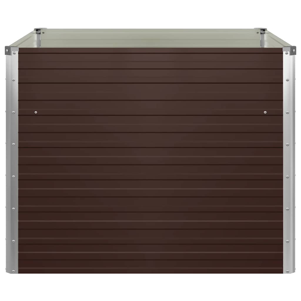 Mesa De Cultivo De Acero Galvanizado Marrón 100x100x77 Cm_5