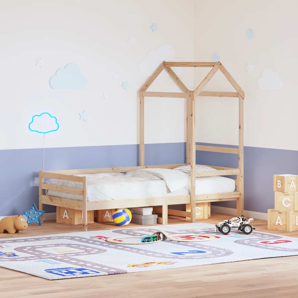 Techo De Cama Infantil Madera Maciza Pino 118x70x176,5 Cm_1