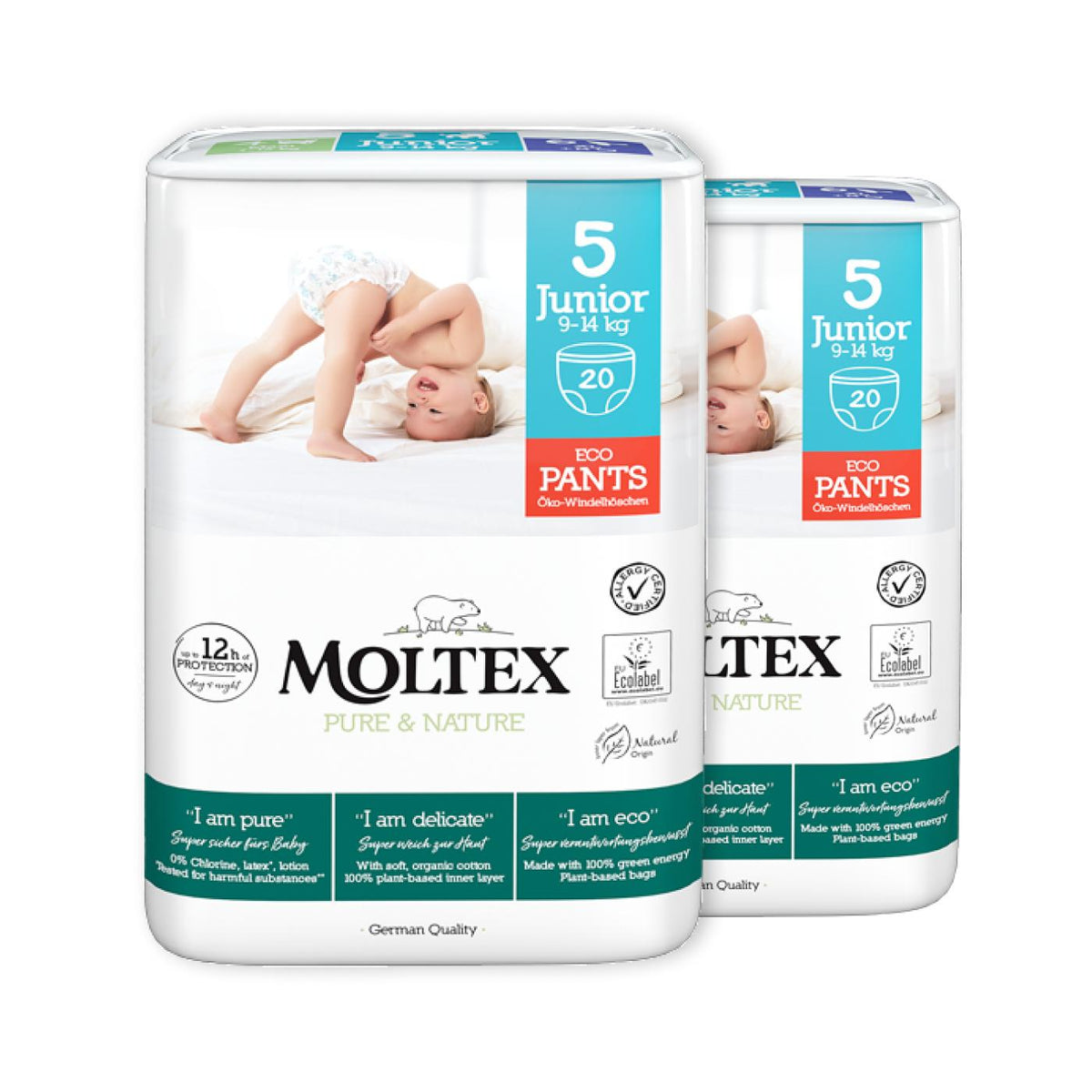PROMO ESPECIAL Pants Moltex Pure & Nature T5 (9-14 kg), 40 Uds