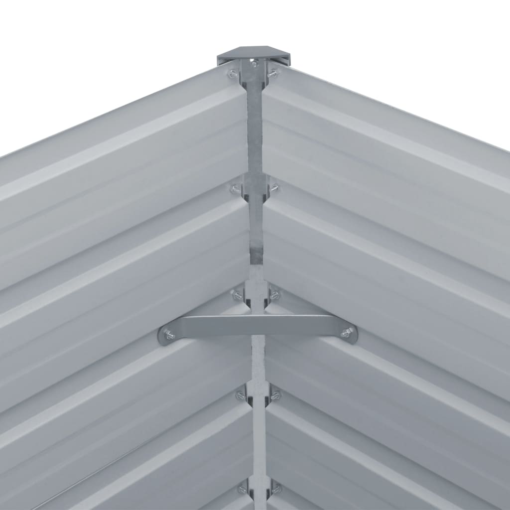Jardinera Elevada De Acero Galvanizado Antracita 100x100x45 Cm_4