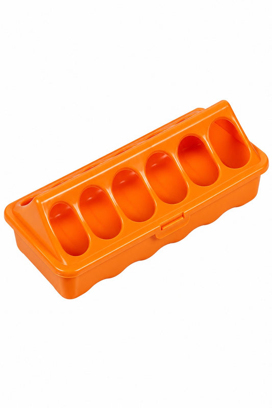 Comedero Plástico Para Pollos Naranja Gaun_0