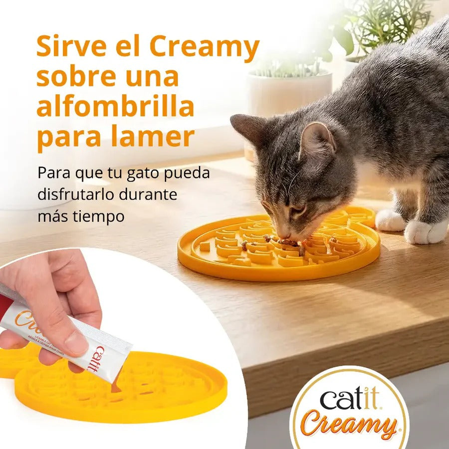 Snack líquido para gatos sabor salmón y gambas Creamy 50 x 10 g Catit