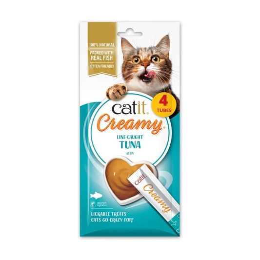 Snack líquido para gatos sabor atún Creamy 4 x 10 g Catit