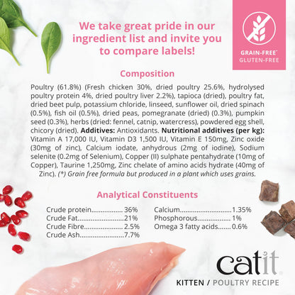 Pienso para gatitos con pollo Recipes Catit 400 g