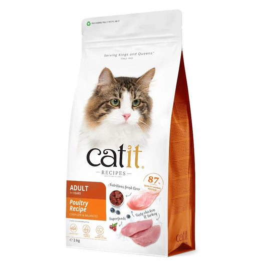 Pienso para gatos adultos con aves Recipes 2 kg Catit