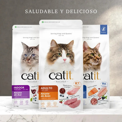 Pienso para gatos adultos con aves Recipes 2 kg Catit