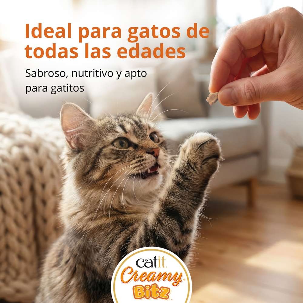 Snack cremoso para gatos Creamy Bitz pollo con pato 4 x 12 g Catit