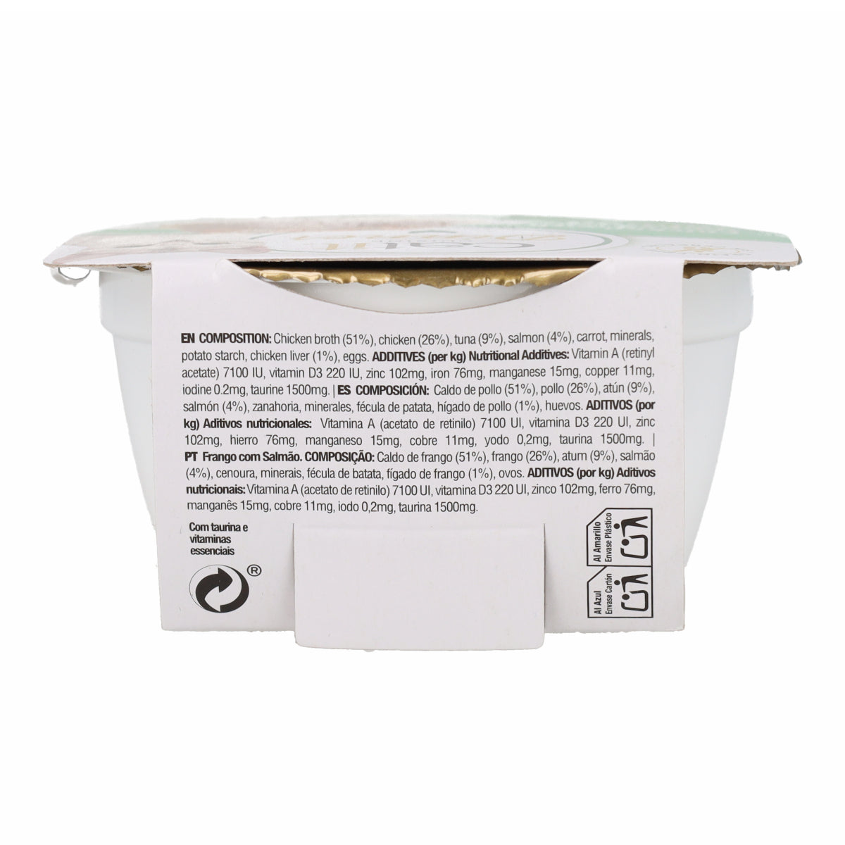Comida húmeda para gatos Dinner pollo con salmón Cuisine 75 g Catit