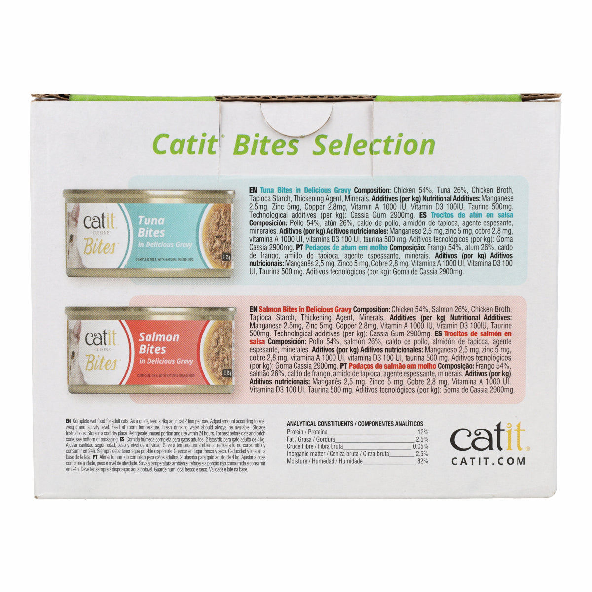 Comida húmeda para gatos Bites Pack Variado Cuisine 12 x 75 g Catit