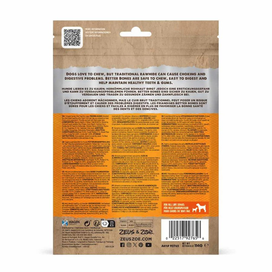 Golosina Masticable para Perros Zeus Better Bones, Pollo, Twist 10 pcs