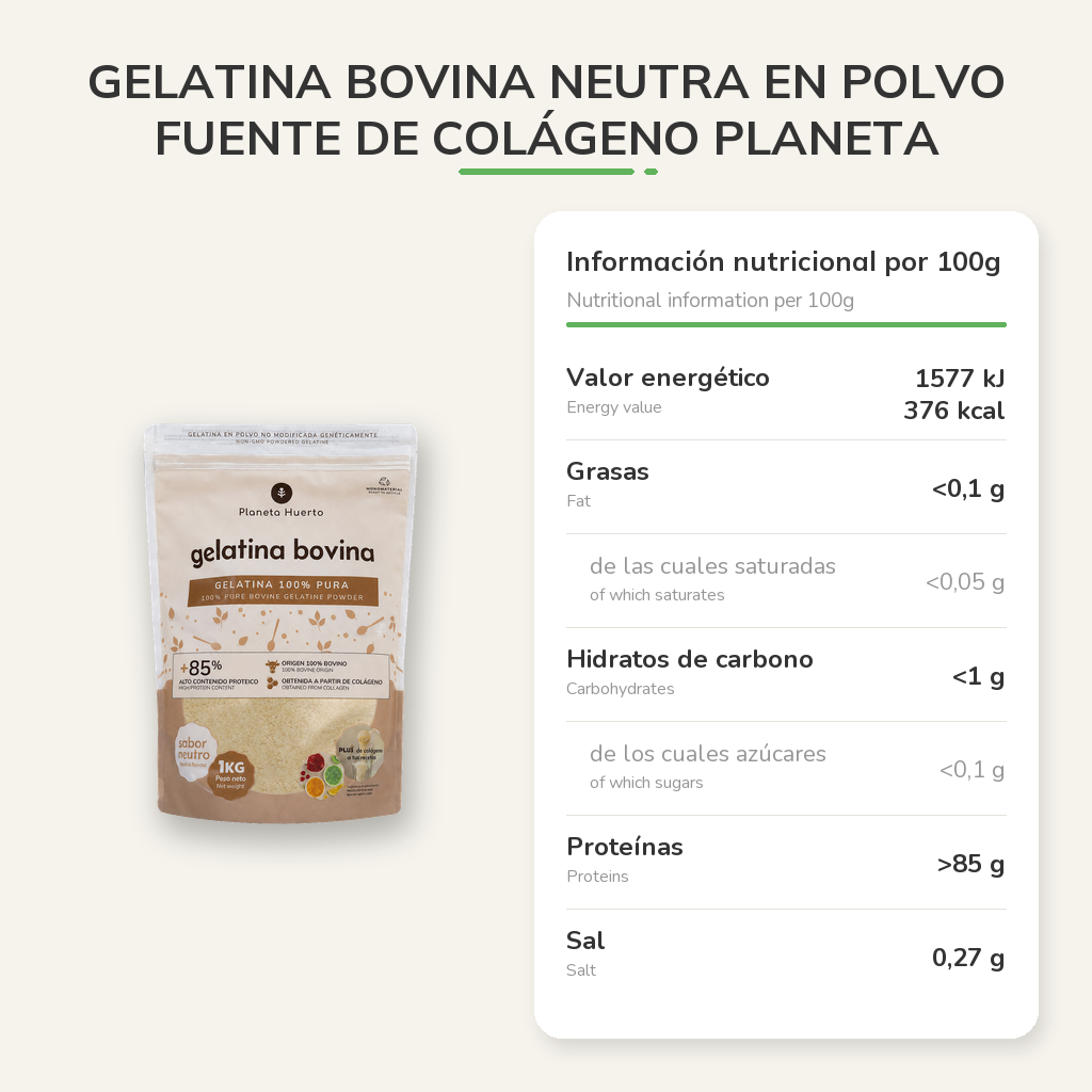 Información nutricional
