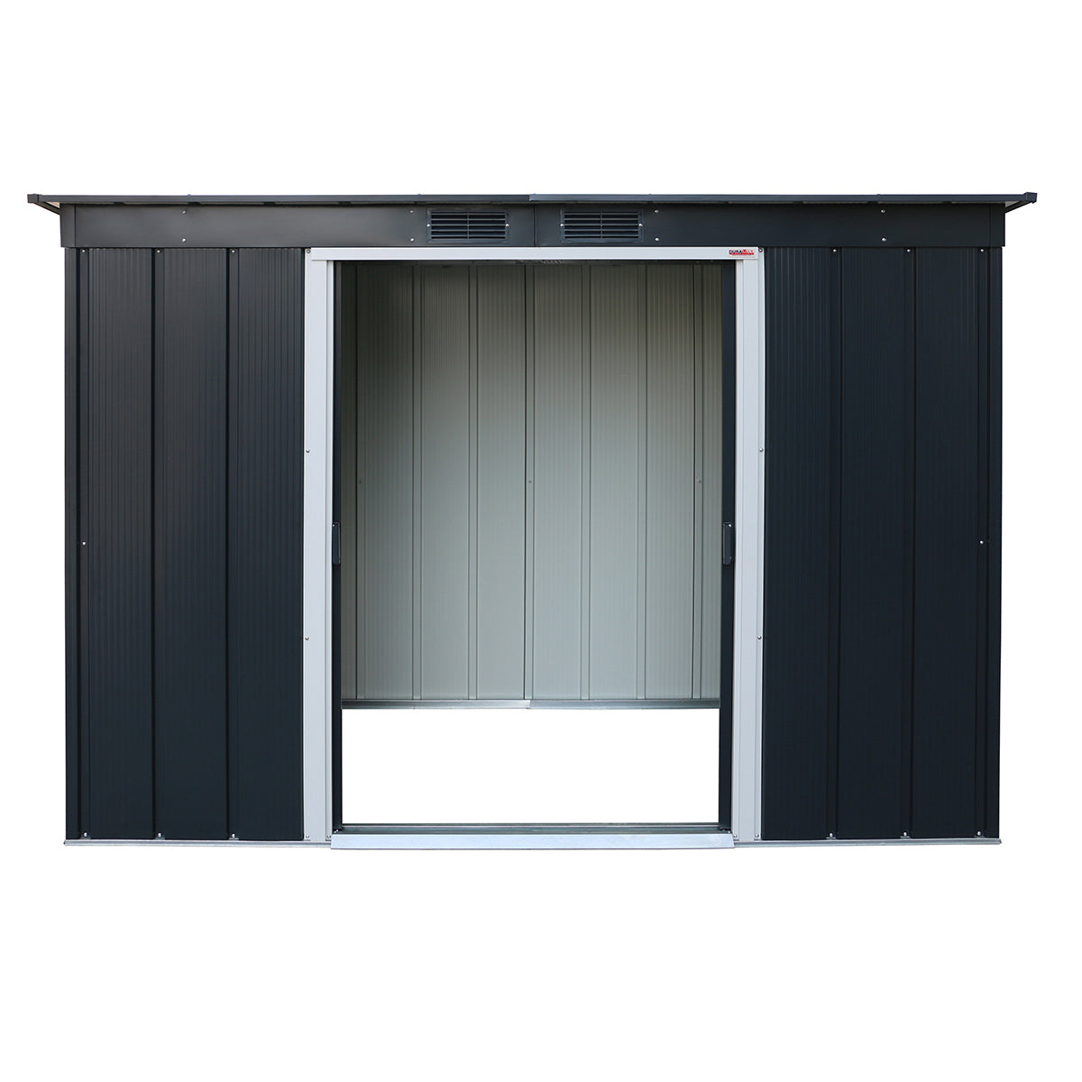 Duramax - Caseta Jardín - Eco Pent Roof 8x4 - Metal - Color Gris Antracita_3