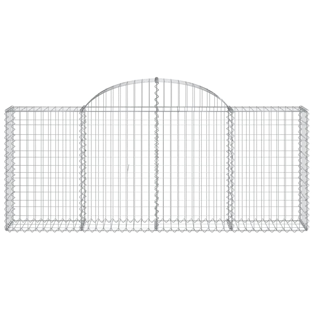 Cestas De Gaviones 7 Uds Forma De Arco Hierro 200x30x80/100 Cm_3