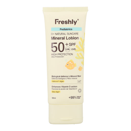 Pediatrics D+ Natural Suncare Mineral Lotion SPF50 Freshly Cosmetics 100 ml