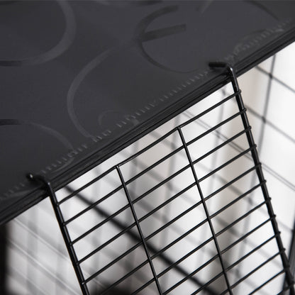 Pawhut Jaula Para Animales Pequeños De 3 Niveles 70x70x105 Cm Negro_4