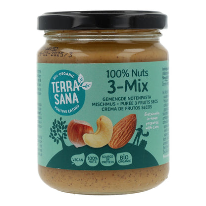 3-Mix Crema de Frutos Secos (sin cacahuete) Terrasana 250g
