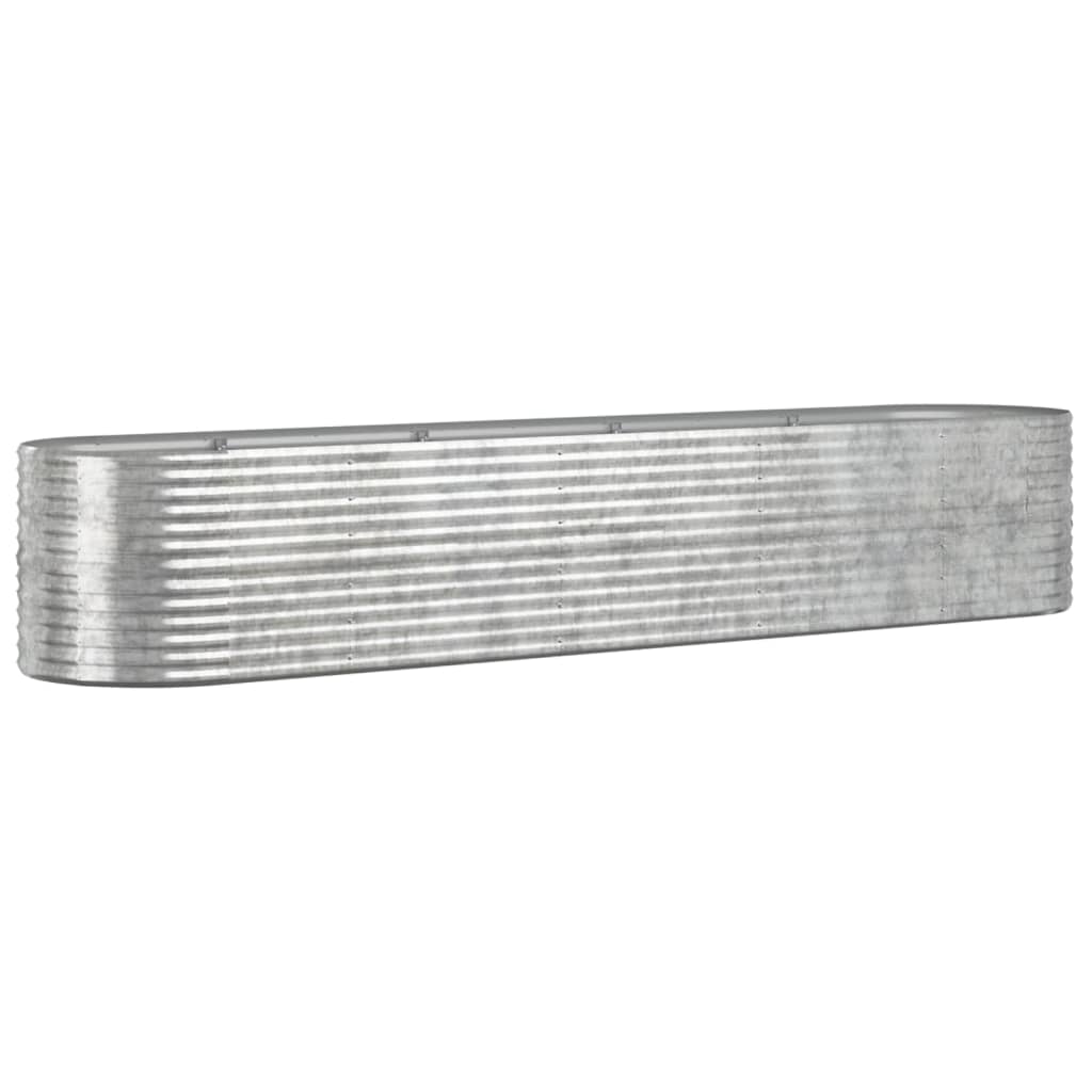 Jardinera Arriate Acero Galvanizado Plata 368x80x68 Cm_0