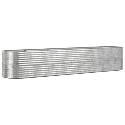 Jardinera Arriate Acero Galvanizado Plata 368x80x68 Cm_0