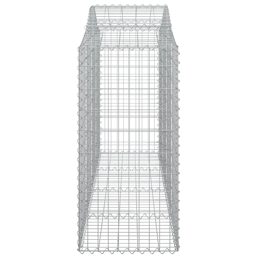 Cestas De Gaviones 9 Uds Forma De Arco Hierro 200x50x120/140 Cm_4