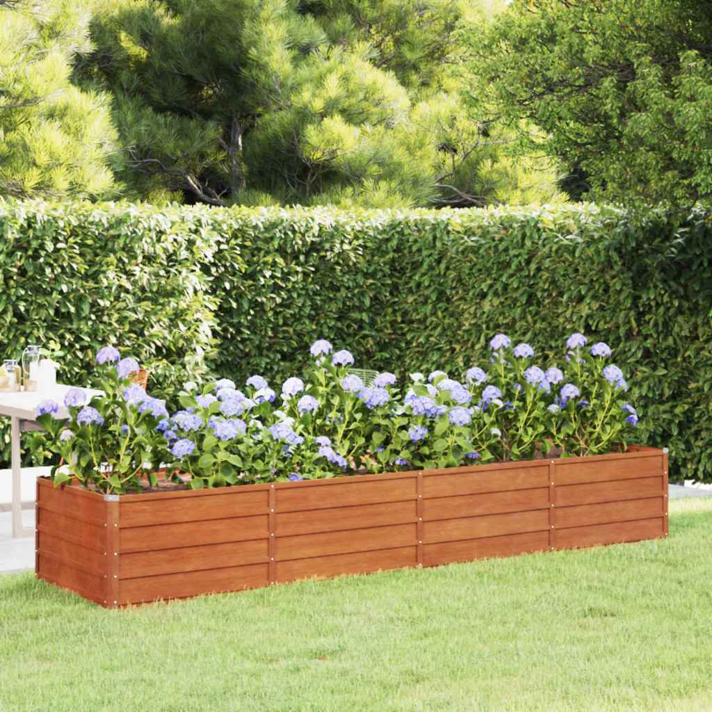 Arriate Oxidado De Acero Corten 320x80x45 Cm_1