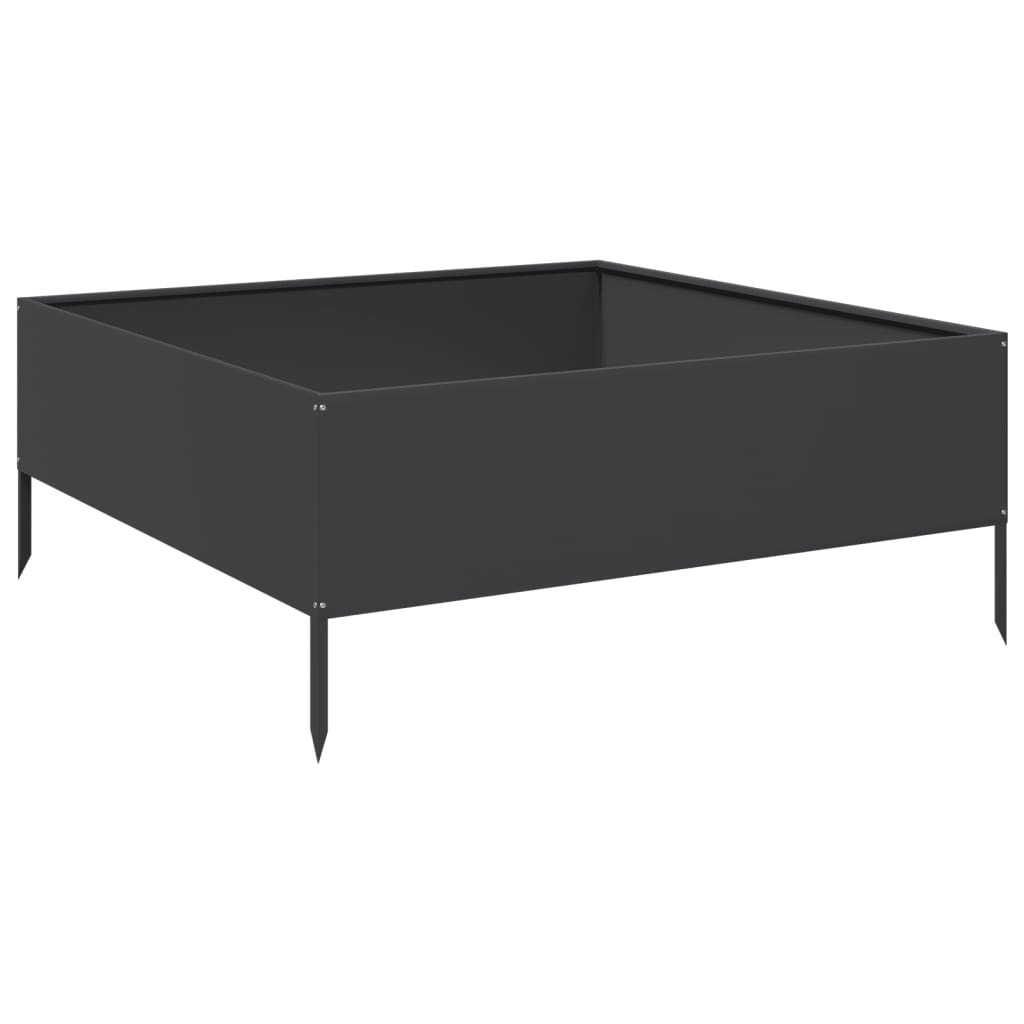 Arriate De Acero Negro 100x100x41 Cm_0