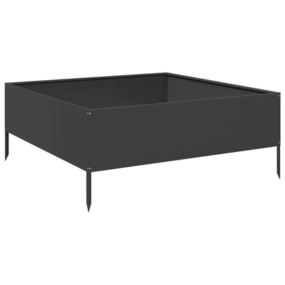 Arriate De Acero Negro 100x100x41 Cm_0