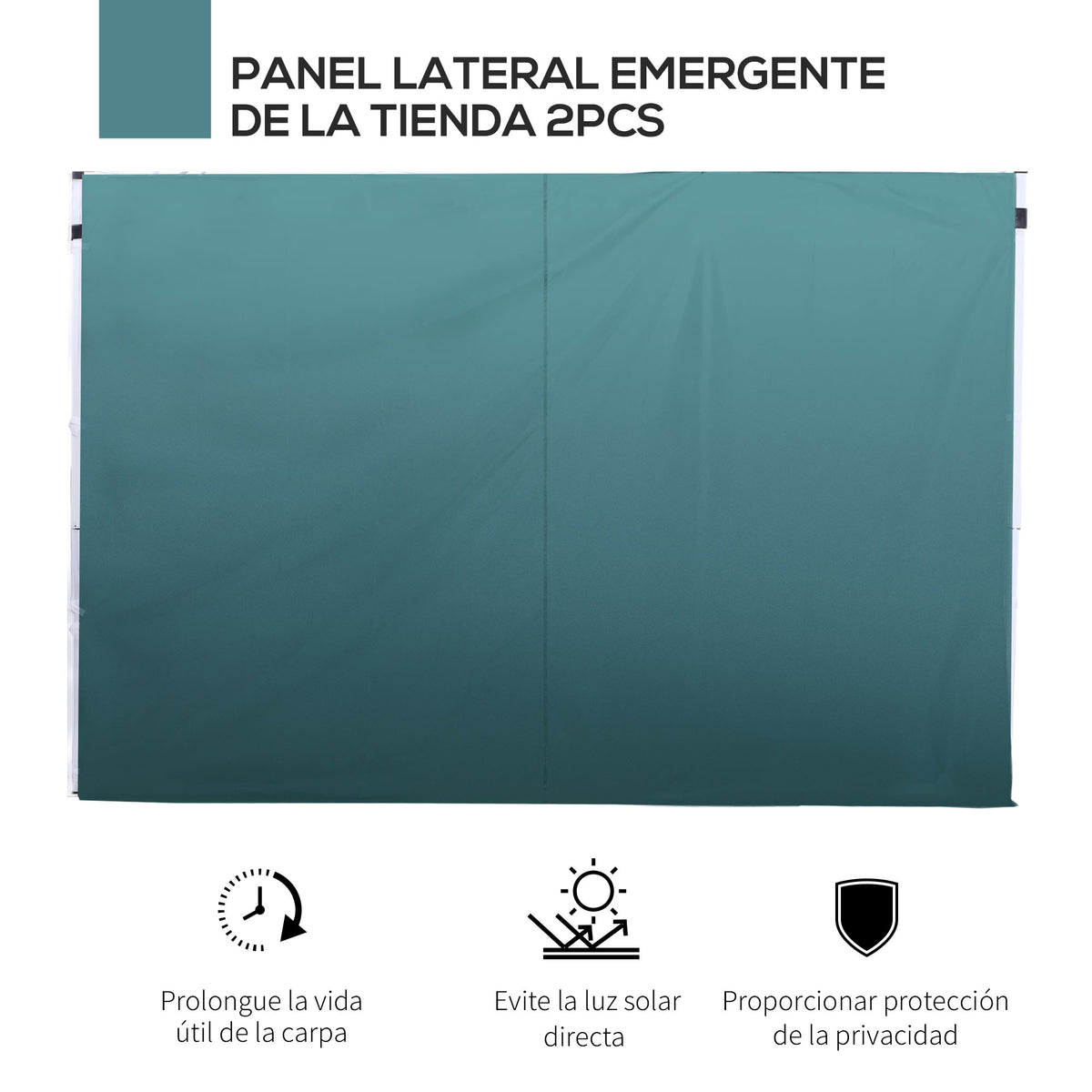 2 Paredes Parte Laterales De Carpa Plegable Outsunny Verde 300x200 Cm_3
