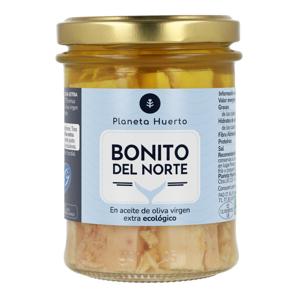 Pack Melva, Caballa, Bonito y Sardinas en aceite de oliva virgen ECO, Planeta Huerto