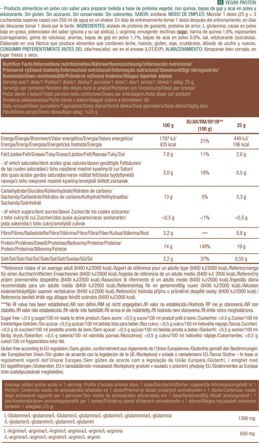 Vegan Protein 2 Kg Avellana_5